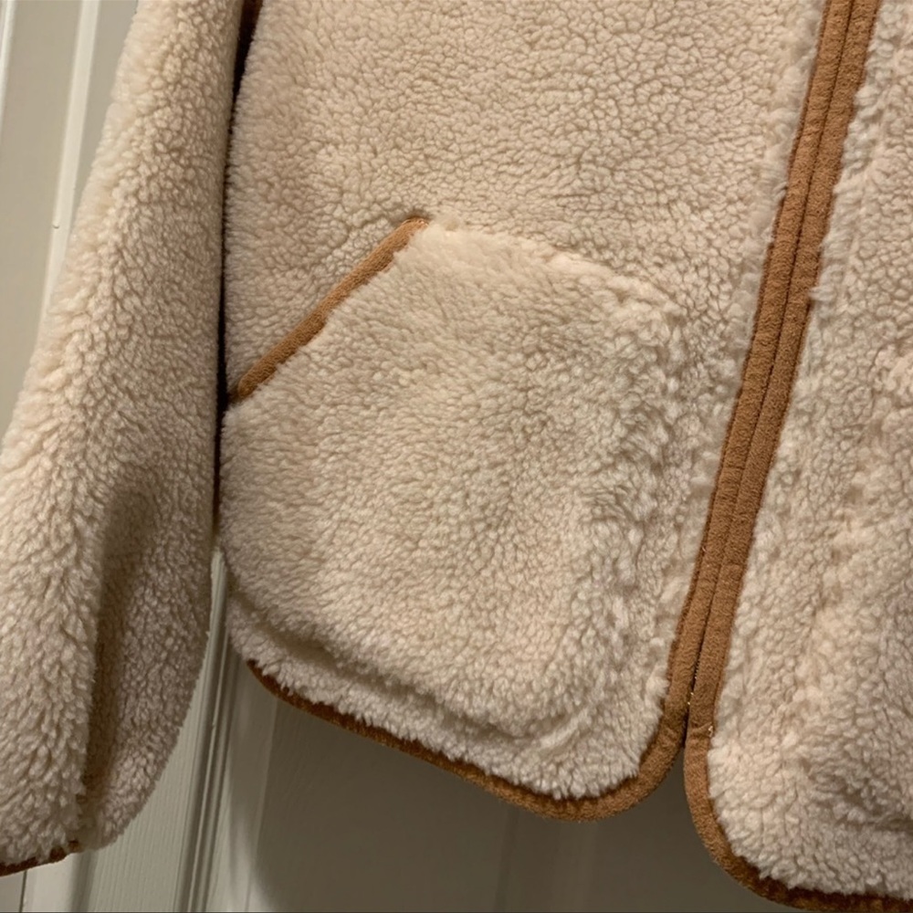 NWT Express Sherpa and Suede Coat - Picture 7 of 13